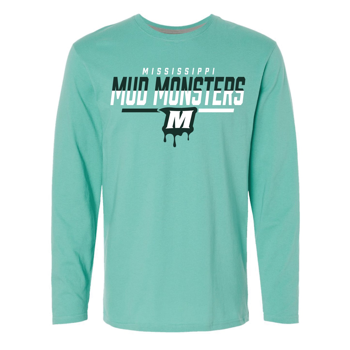 Adult Long Sleeve Tee - Teal - M Logo