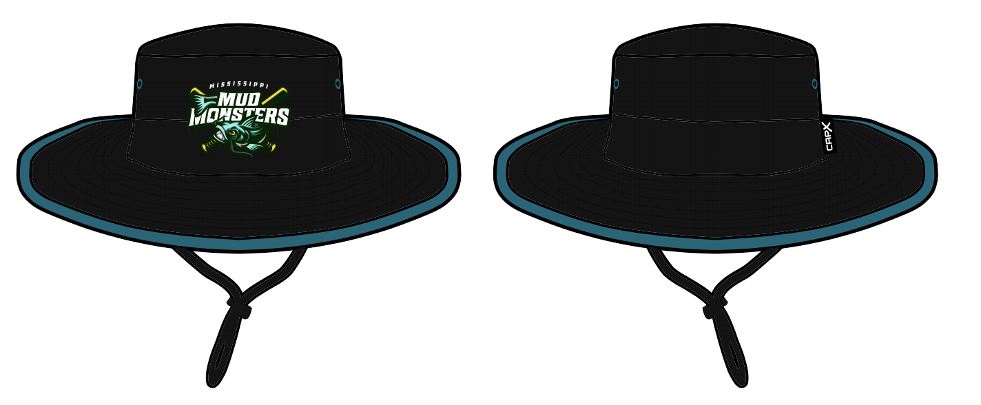 Bucket Hat - Black w/ Teal