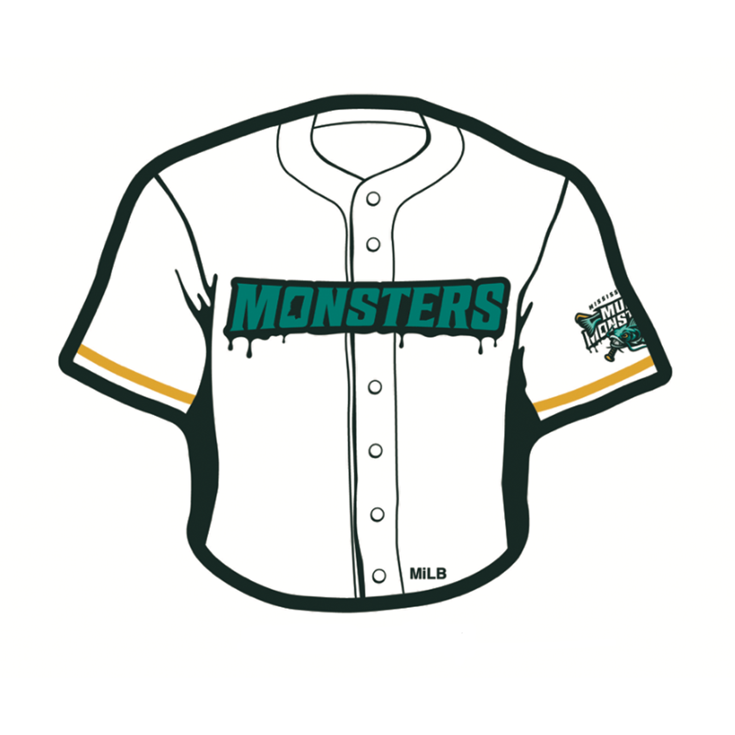 Acrylic Jersey Magnet - White