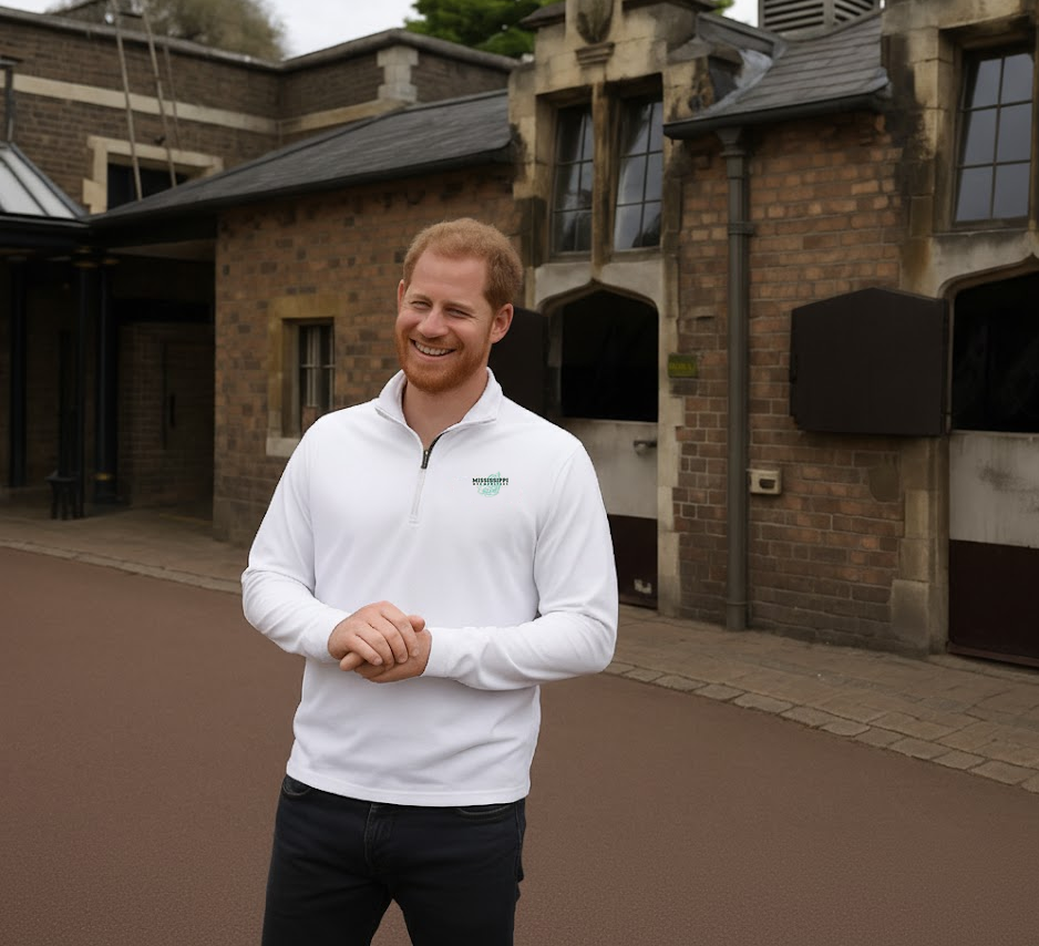 Performance Quarter Zip - Swimming Fish - White