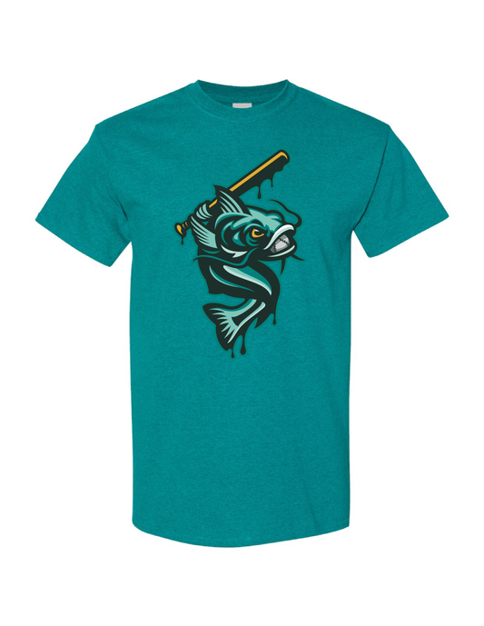 T-Shirt - Swinging Fish - Teal