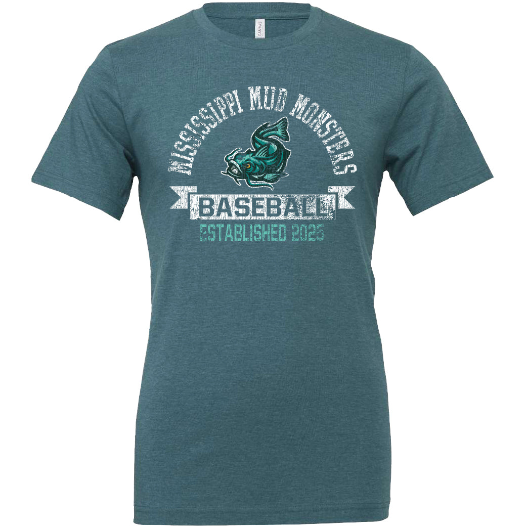 Heathered Tee - Vintage Swimming Fish