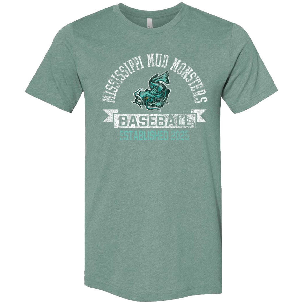 Heathered Tee - Vintage Swimming Fish