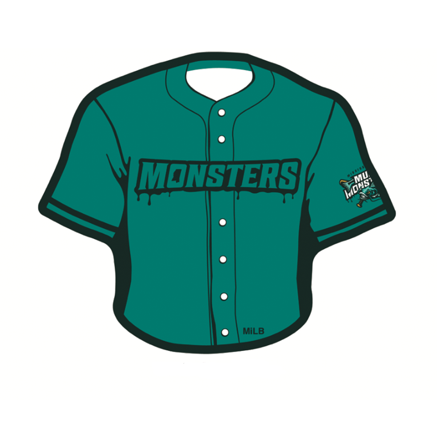 Acrylic Jersey Magnet - Teal