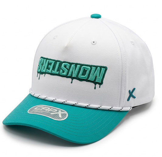 Inverted Monsters Logo Hat - White/Deepest Teal